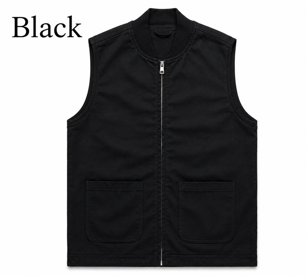 MEN'S HEAVY CANVAS VEST- AS COLOURS