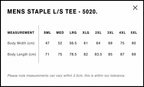 MENS CLASSIC CUFFED L/S TEE- AS COLOURS