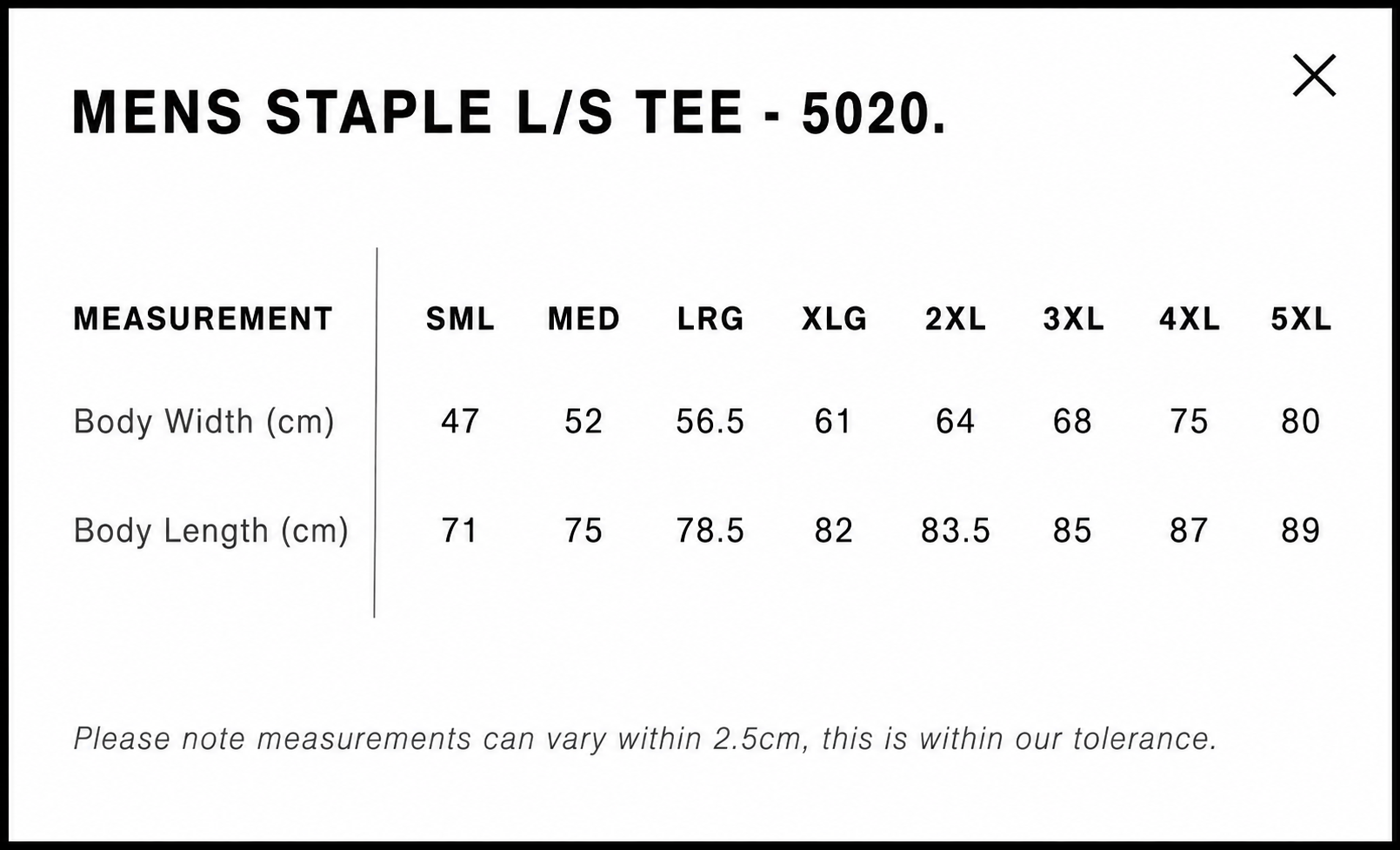 MENS CLASSIC CUFFED L/S TEE- AS COLOURS