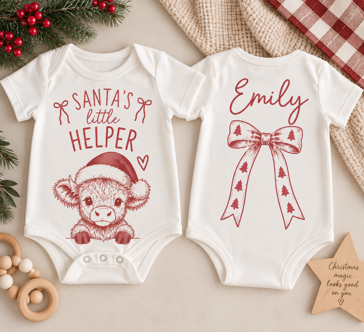 PERSONALISED BABY ROMPER- WHITE